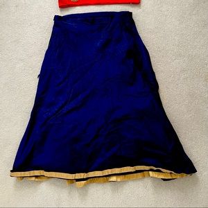 Blue and gold skirt